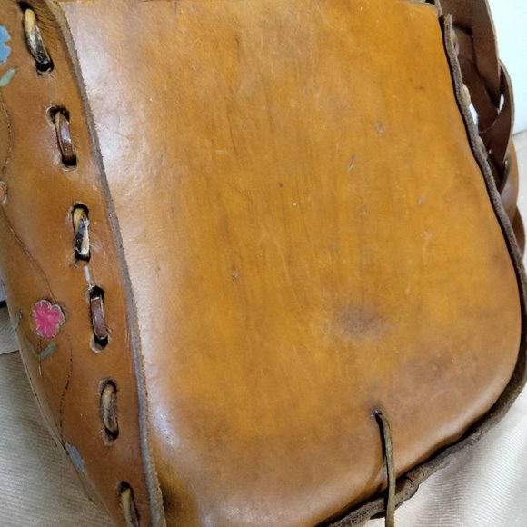 Vintage  PURSE LEATHER hobo tooled shoulder bag  for "Susan". late 60's- 70 - Picture 8 of 14